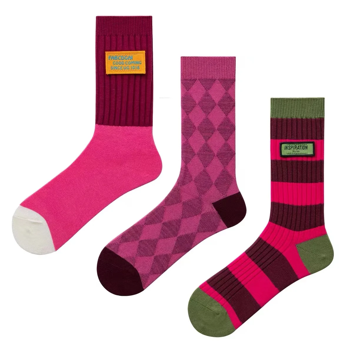 Cotton Woman Girl Short socks Pink mid-tube cotton socks double needle stitching striped Ringer retro fashion women's socks
Cotton Woman Girl Short socks Pink mid-tube cotton socks double needle stitching striped Ringer retro fashion women's socks