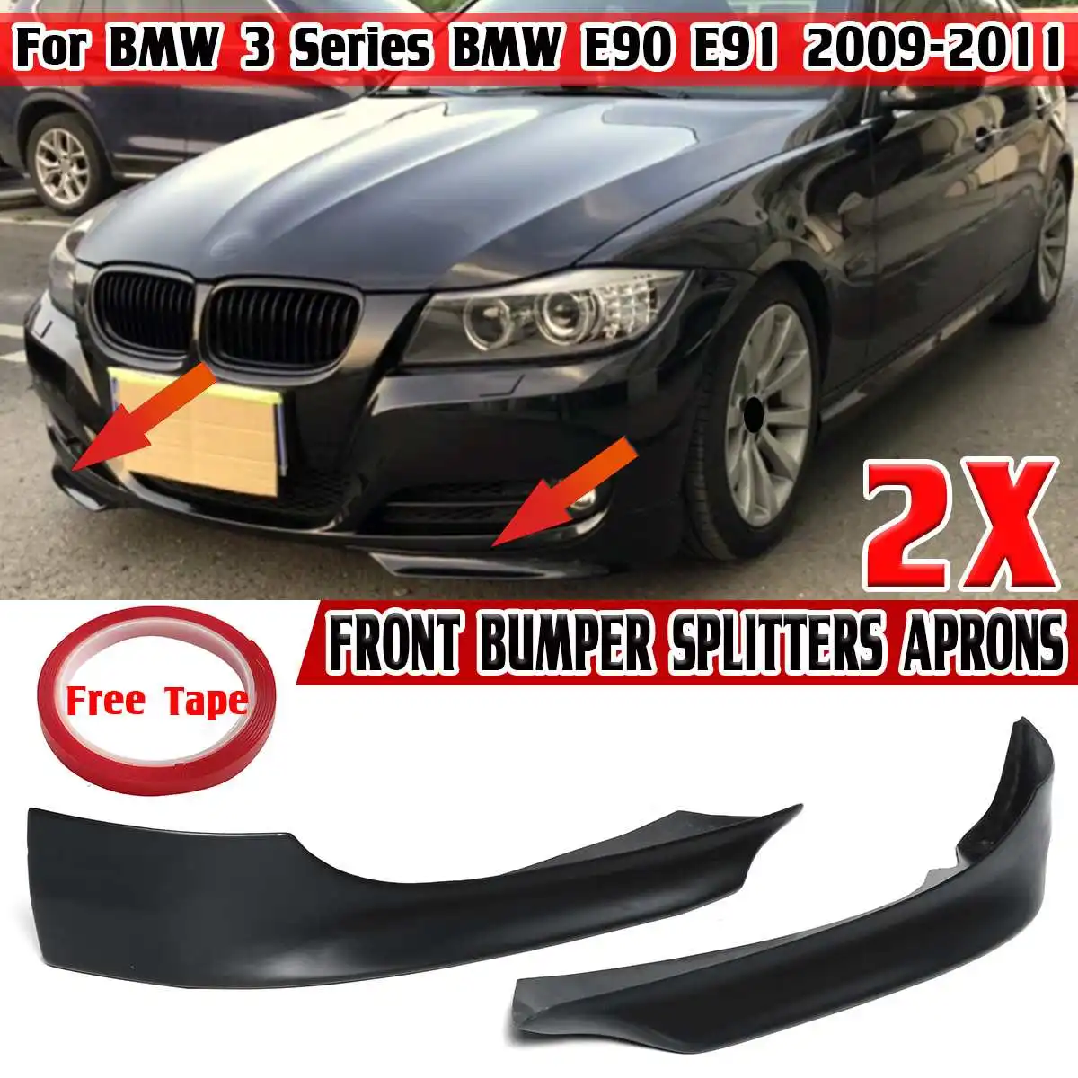 2pcs Car Rear Bumper Spoiler Lip For BMW 3-Series E90 E91 2009-2011 Bumper Winglets Side Skirt Splitters Trim Protective Guards
2pcs Car Rear Bumper Spoiler Lip For BMW 3-Series E90 E91 2009-2011 Bumper Winglets Side Skirt Splitters Trim Protective Guards