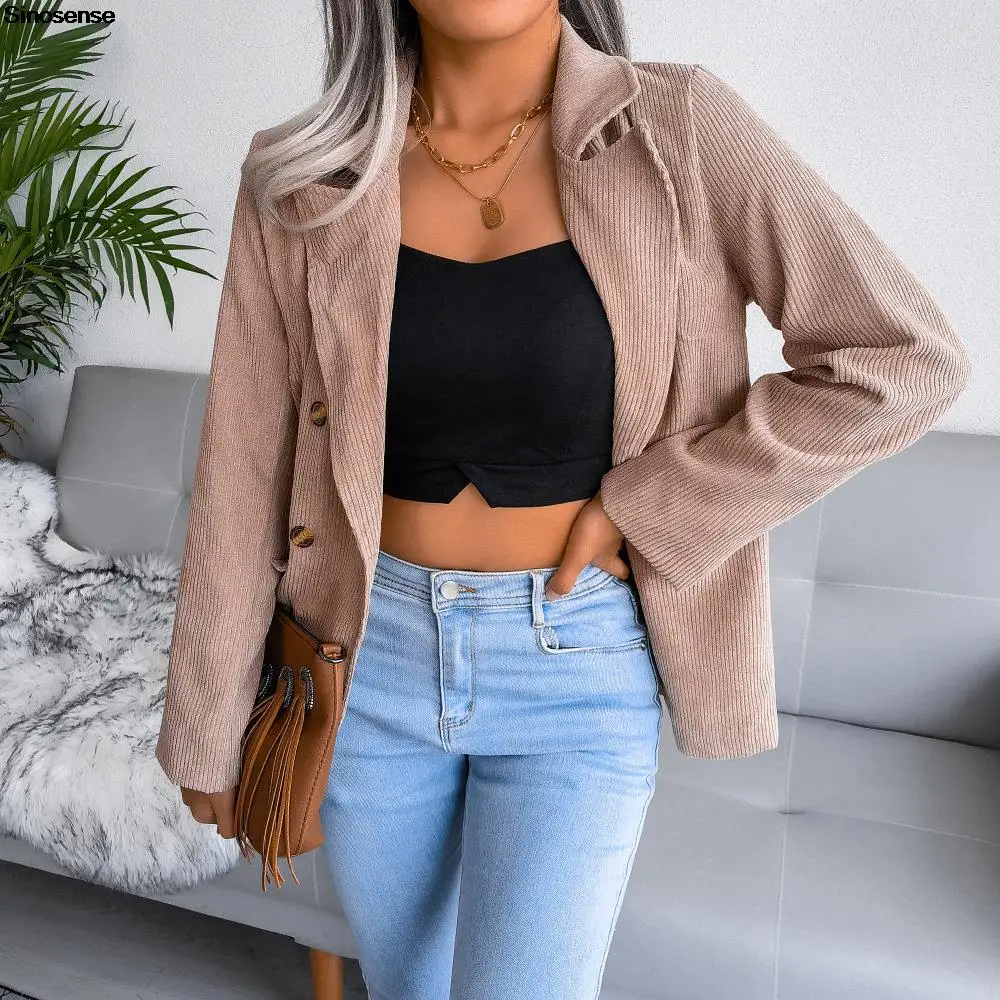 Women's Corduroy Shacket Jackets Outwear Coats Notched Lapel Double Breasted Autumn Winter Flannel Casual Blazer Jacket Coat
Women's Corduroy Shacket Jackets Outwear Coats Notched Lapel Double Breasted Autumn Winter Flannel Casual Blazer Jacket Coat