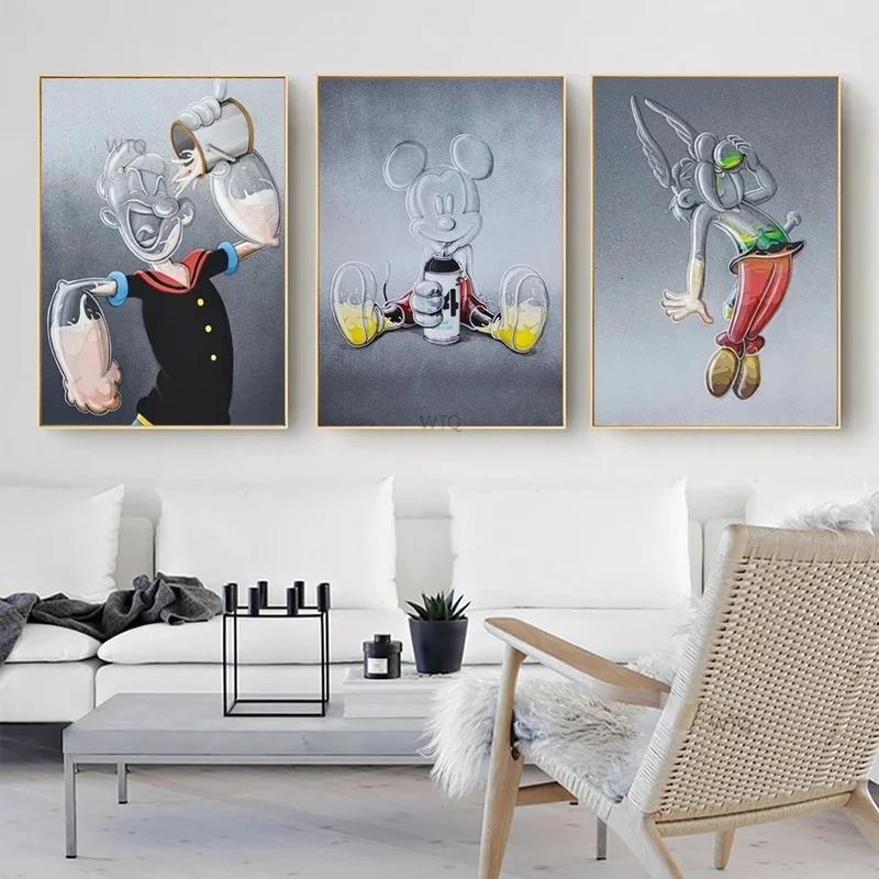 Mickey Mouse And Popeye Drink Juice Funny Art Poster Pictures On Canvas Prints Wall Painting Decoration For Living Room Cuadros
Mickey Mouse And Popeye Drink Juice Funny Art Poster Pictures On Canvas Prints Wall Painting Decoration For Living Room Cuadros