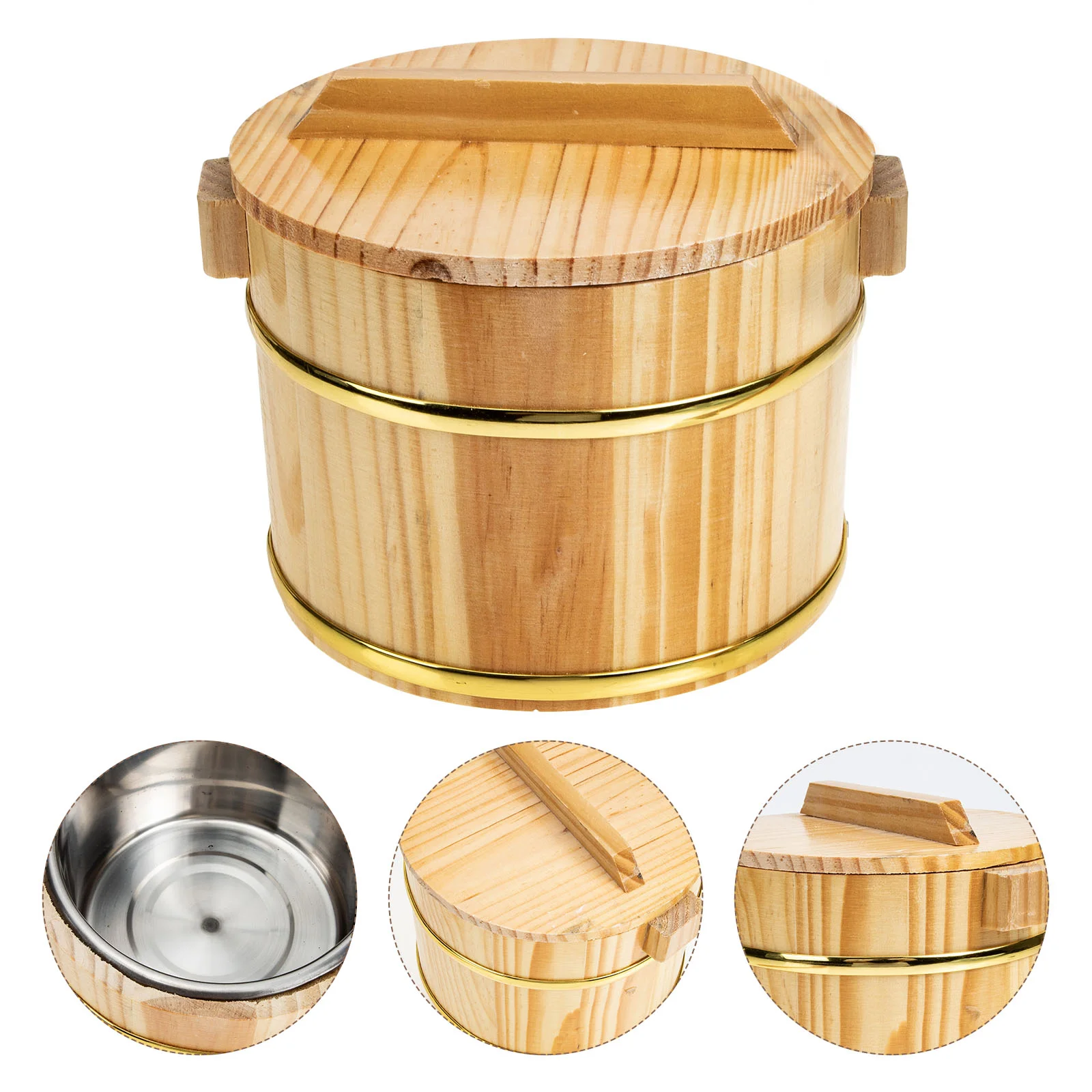 Sushi Serving Tub Cask Rice Stainless Steel Food Containers Beancurd Jelly Bucket
Sushi Serving Tub Cask Rice Stainless Steel Food Containers Beancurd Jelly Bucket
