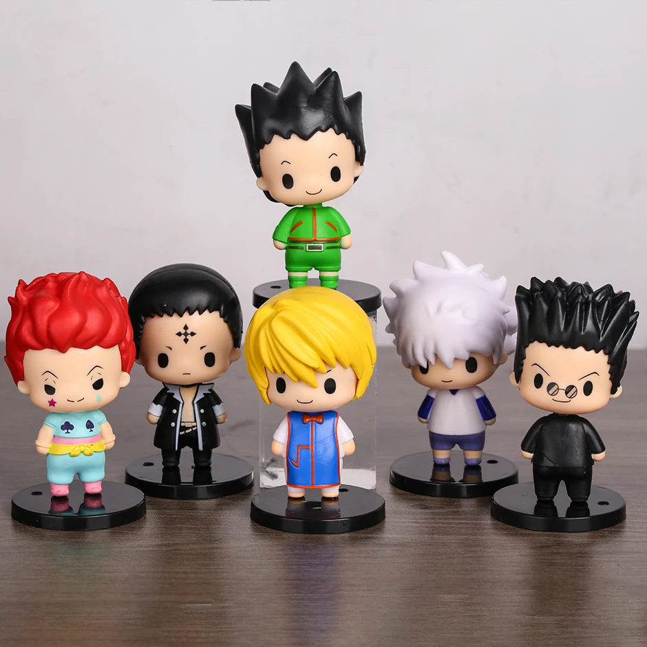 6 шт./набор охотничий Гон фредсс Killua Zoldyck Kurapika Leorio Hisoka Chrollo Lucilfer Q Фигурки ПВХ модели игрушки Аниме куклы
6 шт./набор охотничий Гон фредсс Killua Zoldyck Kurapika Leorio Hisoka Chrollo Lucilfer Q Фигурки ПВХ модели игрушки Аниме куклы