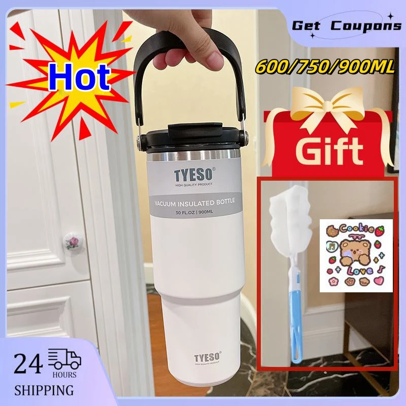 Tyeso Thermos Bottle Coffee Cup Stainless Steel Double-layer Insulation Cold And Hot Thermos Cup Travel Mug Vacuum Water Bottle
Tyeso Thermos Bottle Coffee Cup Stainless Steel Double-layer Insulation Cold And Hot Thermos Cup Travel Mug Vacuum Water Bottle
