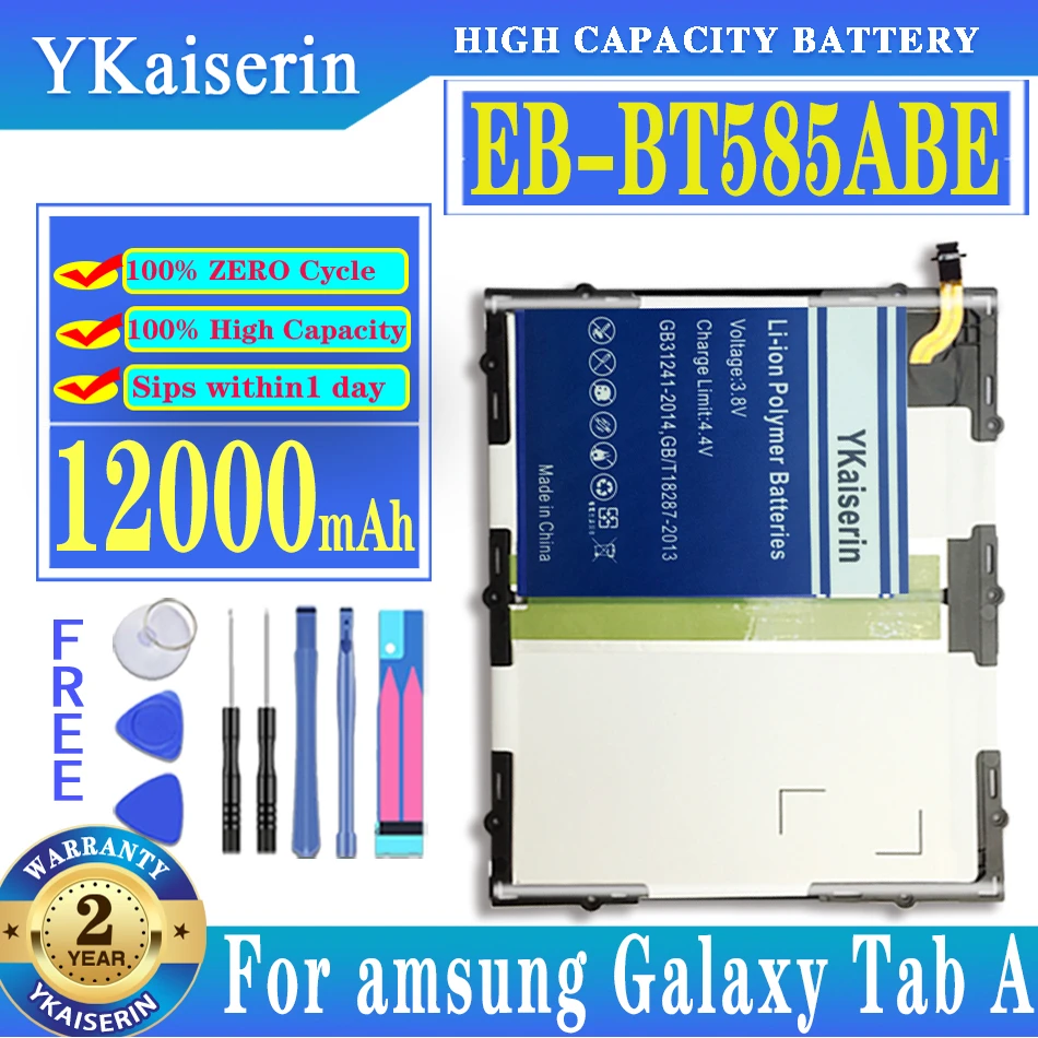 Аккумулятор для Samsung Galaxy Tablet Tab A 10. 0 T580 EB-BT585ABE T585 T580N + код отслеживания, 12000 мАч
Аккумулятор для Samsung Galaxy Tablet Tab A 10. 0 T580 EB-BT585ABE T585 T580N + код отслеживания, 12000 мАч