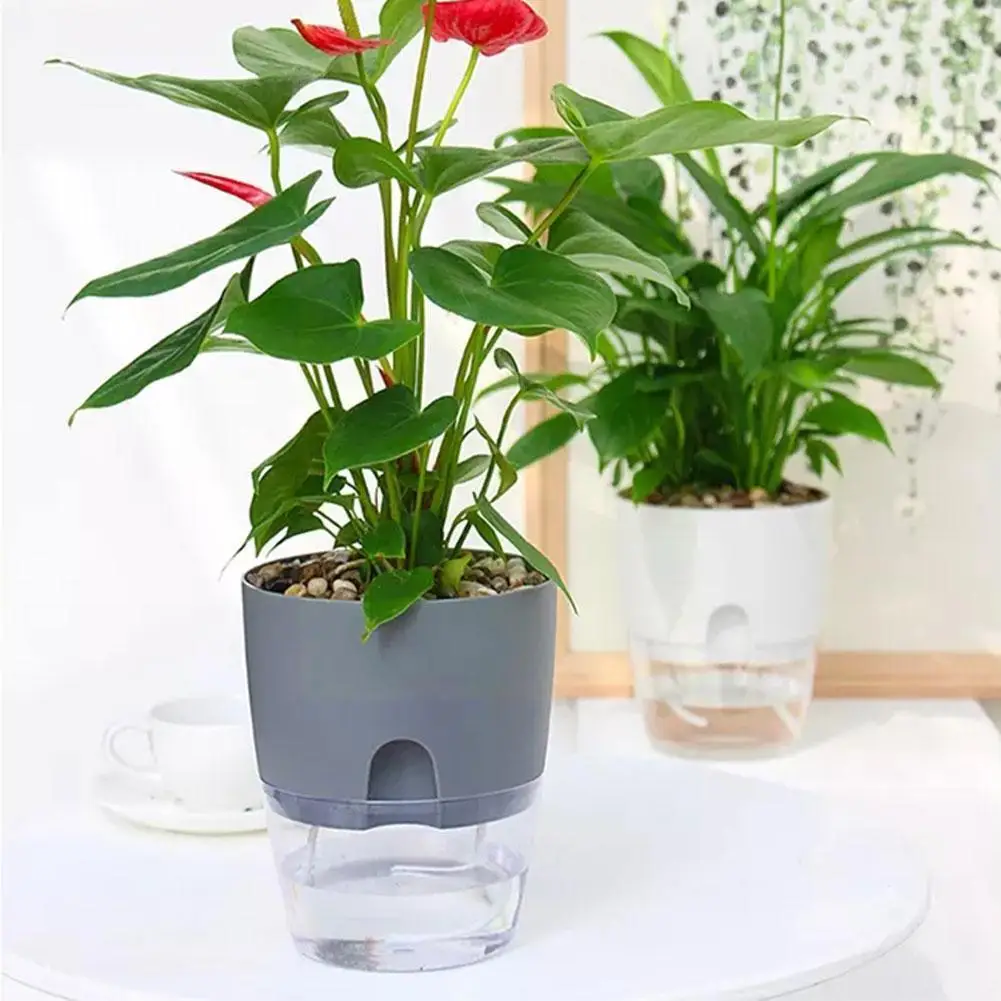 Plant Pot Self Watering Transparent Double Layer Plastic Rope Watering Garden With Pot Smal Cotton Injection Planter Flower D5h1
Plant Pot Self Watering Transparent Double Layer Plastic Rope Watering Garden With Pot Smal Cotton Injection Planter Flower D5h1