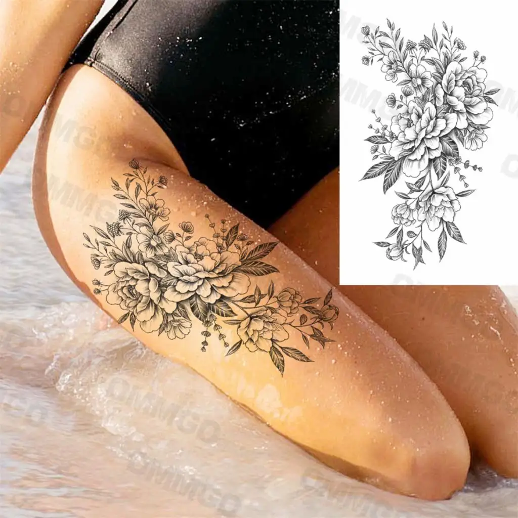 3D Realistic Peony Flower Temporary Tattoos For Women Adult Geometric Rose Mandala Pendant Fake Tattoo Body Art Washable Tatoos
3D Realistic Peony Flower Temporary Tattoos For Women Adult Geometric Rose Mandala Pendant Fake Tattoo Body Art Washable Tatoos