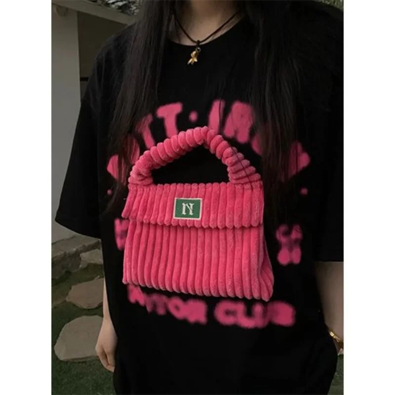 Oversize Black Tshirts O Neck Y2K Pockets Patchwoek Summer Tops Half Sleeve Tees Preppy Style Letter Camisetas Women High Street
Oversize Black Tshirts O Neck Y2K Pockets Patchwoek Summer Tops Half Sleeve Tees Preppy Style Letter Camisetas Women High Street