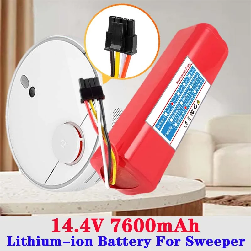 14.4V Original Robot Battery 7.6A 4S2P 1C P1904 For Xiaomi Mijia Mi Vacuum Cleaner Sweeping Mopping Robot Replacement Battery G1
14.4V Original Robot Battery 7.6A 4S2P 1C P1904 For Xiaomi Mijia Mi Vacuum Cleaner Sweeping Mopping Robot Replacement Battery G1