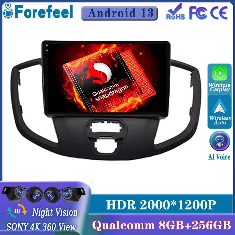 Android 13 Qualcomm Snapdragon для Ford Transit 2015, мультимедийный автомобильный GPS-плеер, навигация, радио, стерео экран, 2din, видеорегистратор BT
Android 13 Qualcomm Snapdragon для Ford Transit 2015, мультимедийный автомобильный GPS-плеер, навигация, радио, стерео экран, 2din, видеорегистратор BT