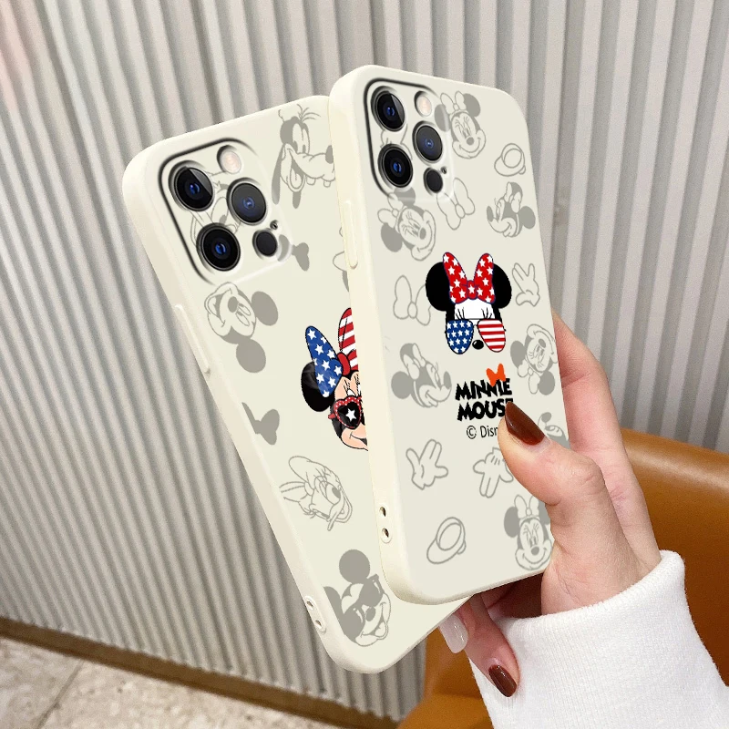 Phone Case For Apple iPhone 14 13 12 Mini 11 XS Pro Max X XR SE 2020 Plus Cover Disney Mickey Minnie USA Liquid Rope Funda
Phone Case For Apple iPhone 14 13 12 Mini 11 XS Pro Max X XR SE 2020 Plus Cover Disney Mickey Minnie USA Liquid Rope Funda