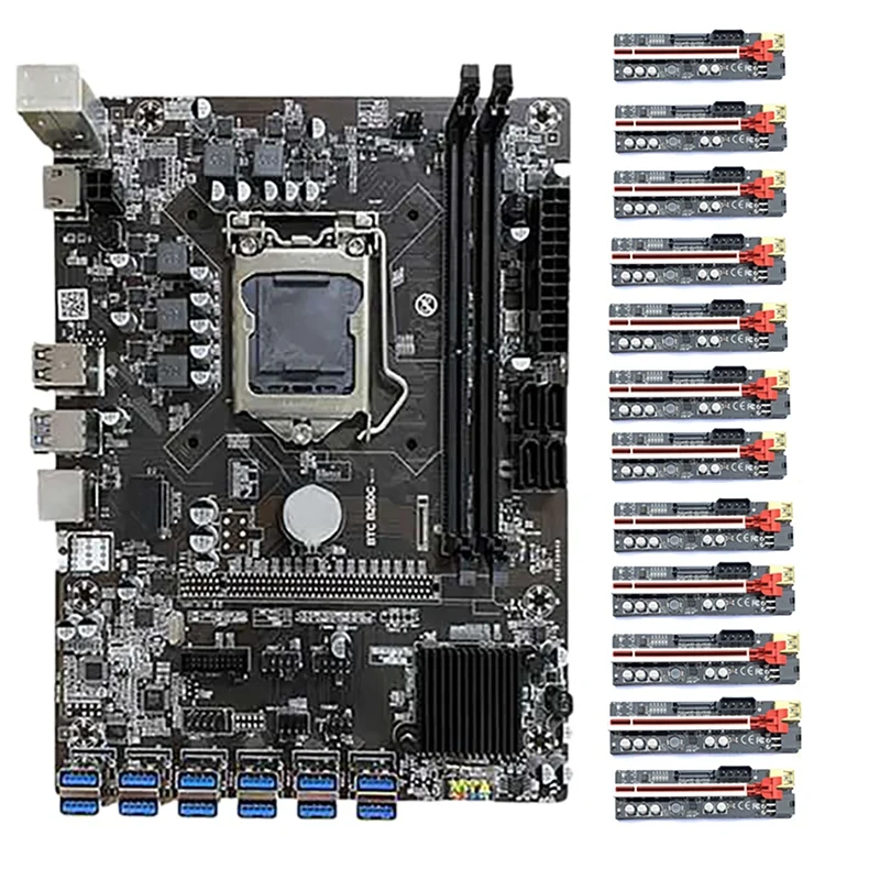 Материнская плата B250C для майнинга BTC, системная плата 12 USB3.0 в PCIE LGA1151 DDR4 DIMM SATA3.0 с 12 шт. VER011-Mini PCIE 1X 16X
Материнская плата B250C для майнинга BTC, системная плата 12 USB3.0 в PCIE LGA1151 DDR4 DIMM SATA3.0 с 12 шт. VER011-Mini PCIE 1X 16X