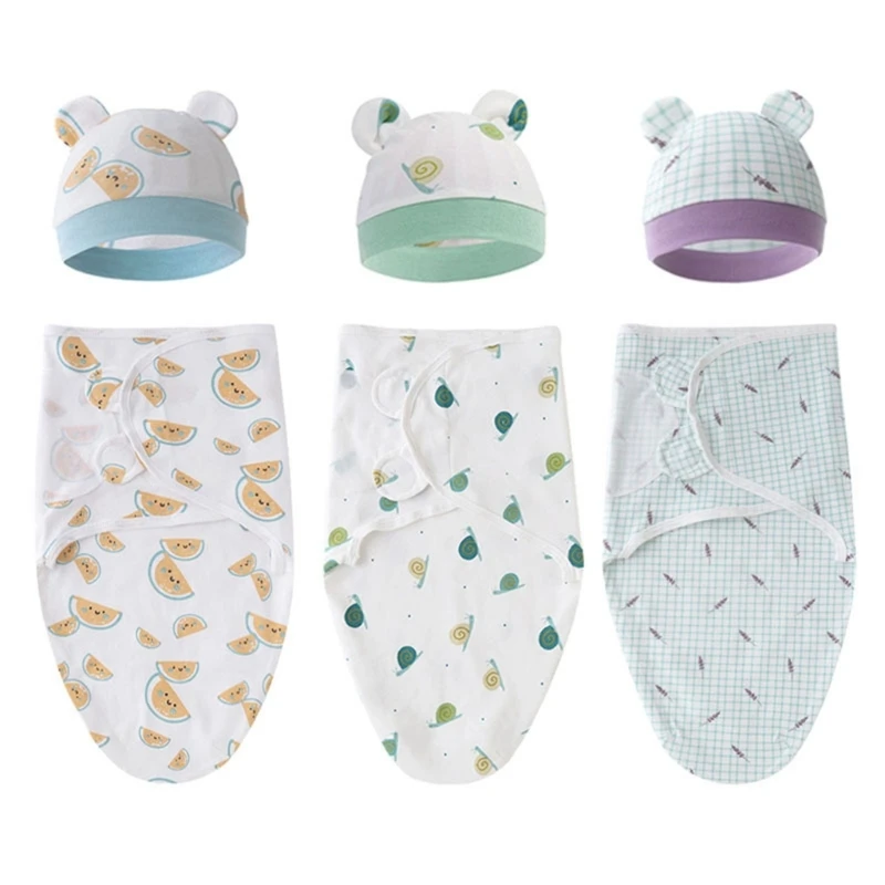 Baby Wrap Blanket & Beanie Hat Newborn Swaddling Blanket Cotton Sleeping-Bag Hospital Hat for Infant Gender Neutral Hat
Baby Wrap Blanket & Beanie Hat Newborn Swaddling Blanket Cotton Sleeping-Bag Hospital Hat for Infant Gender Neutral Hat