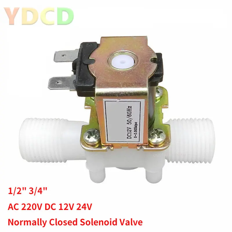 AC 220V DC 12V 24V 1/2" 3/4" Plastic Electric Normally Closed Solenoid Valve Magnetic Water Air Pressure Controller Switch
AC 220V DC 12V 24V 1/2" 3/4" Plastic Electric Normally Closed Solenoid Valve Magnetic Water Air Pressure Controller Switch
