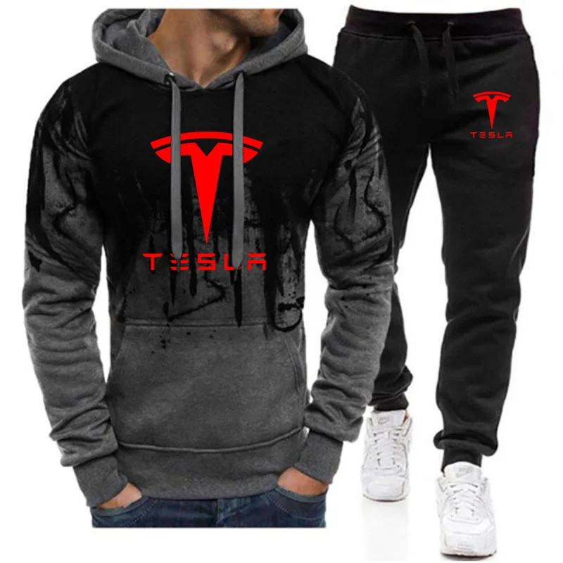 Tesla Printed Spring Design New Print Set Man's Gradient Hoodies Casual Sweatpant Sets Pullover Sport Suits Hip Hop Suit
Tesla Printed Spring Design New Print Set Man's Gradient Hoodies Casual Sweatpant Sets Pullover Sport Suits Hip Hop Suit