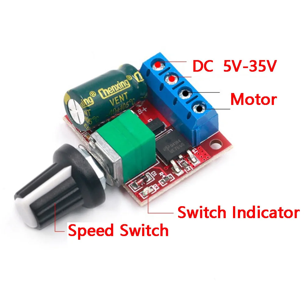 5A 90W PWM 12V DC Motor Speed Controller Module DC-DC 4.5V-35V Adjustable Speed Regulator Control Governor Switch 24V
5A 90W PWM 12V DC Motor Speed Controller Module DC-DC 4.5V-35V Adjustable Speed Regulator Control Governor Switch 24V