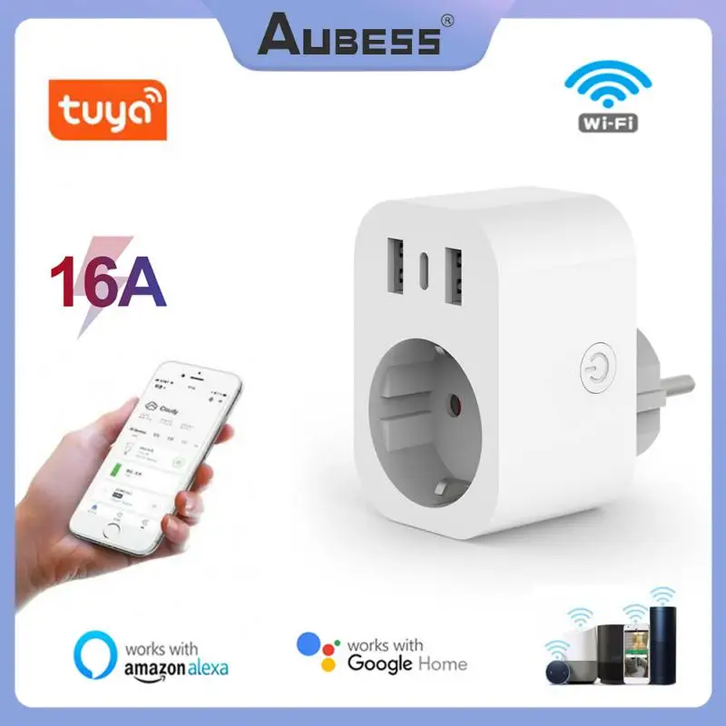 Смарт-розетка с Wi-Fi, 16 А, 2 порта USB / 1 порта Type-C
Смарт-розетка с Wi-Fi, 16 А, 2 порта USB / 1 порта Type-C