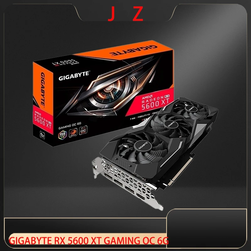 

GIGABYTE Radeon RX 5600 XT 6G D6 Video Card For AMD RX5600XT 6GB RX5600 Pro Graphics Cards GDDR6 2304SP PC GPU Used