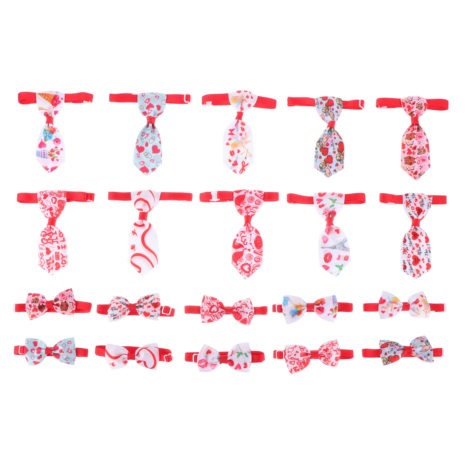 1 Set Pet Neckties Adorable Bow Ties Heart-shaped Patterns Bow Ties Valentine's Day Decor
1 Set Pet Neckties Adorable Bow Ties Heart-shaped Patterns Bow Ties Valentine's Day Decor