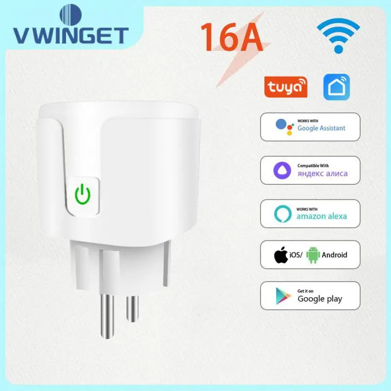 

Electricity Statistics Wifi Socket 16a Power Monitoring Eu Plug Voice Control Via Alexa Google Home Overcharge Protection Timer