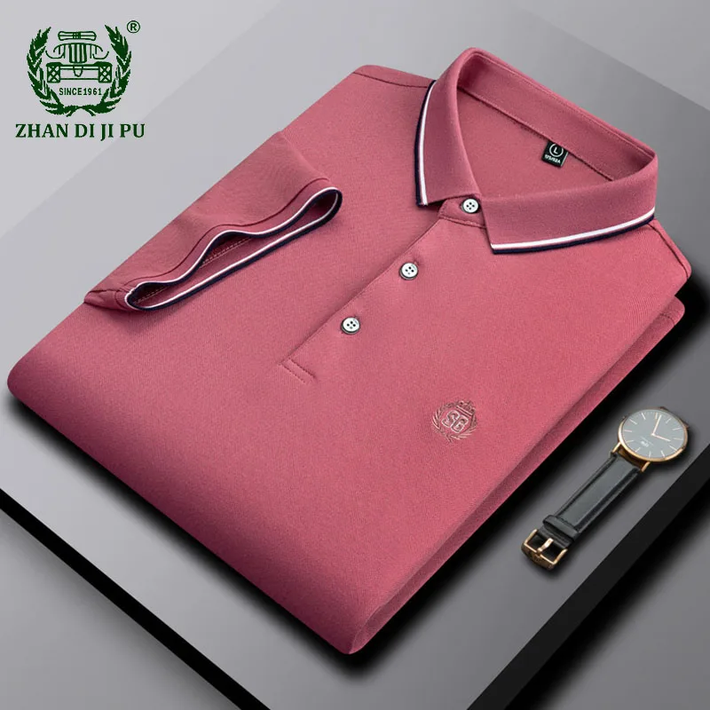 Brand Embroidery Polo Shirts Mens High-quality Business Casual Solid Color Lapel Short Sleeve Polo T Shirts Male Summer Clothes
Brand Embroidery Polo Shirts Mens High-quality Business Casual Solid Color Lapel Short Sleeve Polo T Shirts Male Summer Clothes