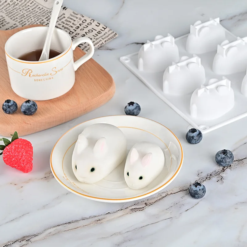 DIY 6pcs rabbits silicone cake mold mousse cake chocolate drop pudding pot cake baking tool silicone molds Silicone Rubber
DIY 6pcs rabbits silicone cake mold mousse cake chocolate drop pudding pot cake baking tool silicone molds Silicone Rubber