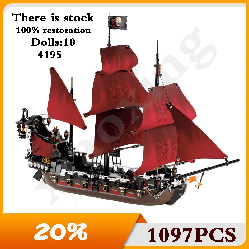 Caribbean city pirate ship building blocks 4195 Queen Anne's Revenge ship building block model brick toy birthday gift Christmas
Caribbean city pirate ship building blocks 4195 Queen Anne's Revenge ship building block model brick toy birthday gift Christmas