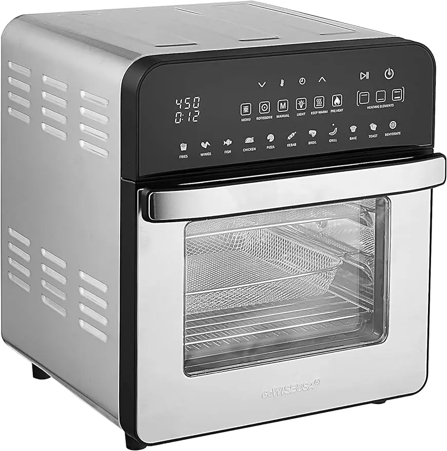 Гриль для фритюрницы 14,7 кварт с двойными нагревательными элементами и духовка с грилем, Дегидратор (нержавеющая сталь/черный)
Гриль для фритюрницы 14,7 кварт с двойными нагревательными элементами и духовка с грилем, Дегидратор (нержавеющая сталь/черный)