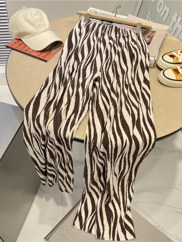 Pants Wide Leg Pants Women New Elastic Waist Zebra Stripes Full Length Streetwear Women Leisure Fashion Personality Sweatpants
Pants Wide Leg Pants Women New Elastic Waist Zebra Stripes Full Length Streetwear Women Leisure Fashion Personality Sweatpants