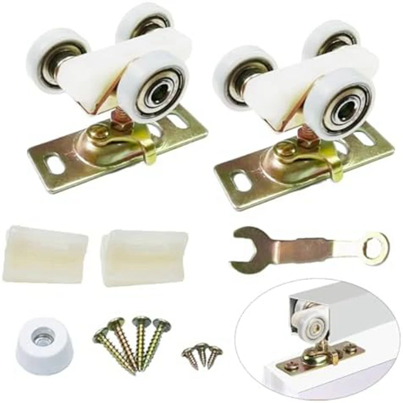 2 Pack Sliding Pocket Door Hardware Top Hanger Rollers Wheels Assembly Fit Johnson Replacement Parts 1125 & 1500 Hardware Kit
2 Pack Sliding Pocket Door Hardware Top Hanger Rollers Wheels Assembly Fit Johnson Replacement Parts 1125 & 1500 Hardware Kit