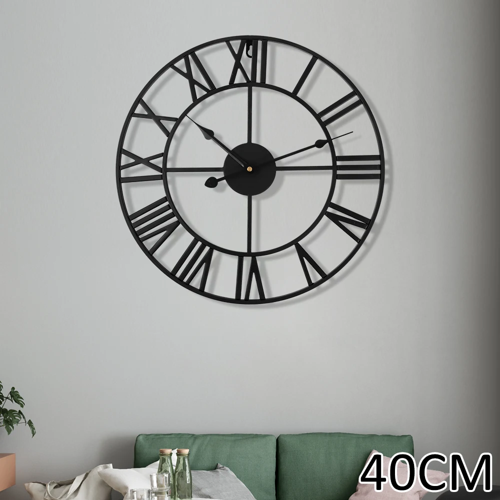 New Outdoor Clock Roman Numeral Style Wall Clock 15.7'' Round Metal Clock Indoor Battery Operated Country Farmhouse Decorative
New Outdoor Clock Roman Numeral Style Wall Clock 15.7'' Round Metal Clock Indoor Battery Operated Country Farmhouse Decorative