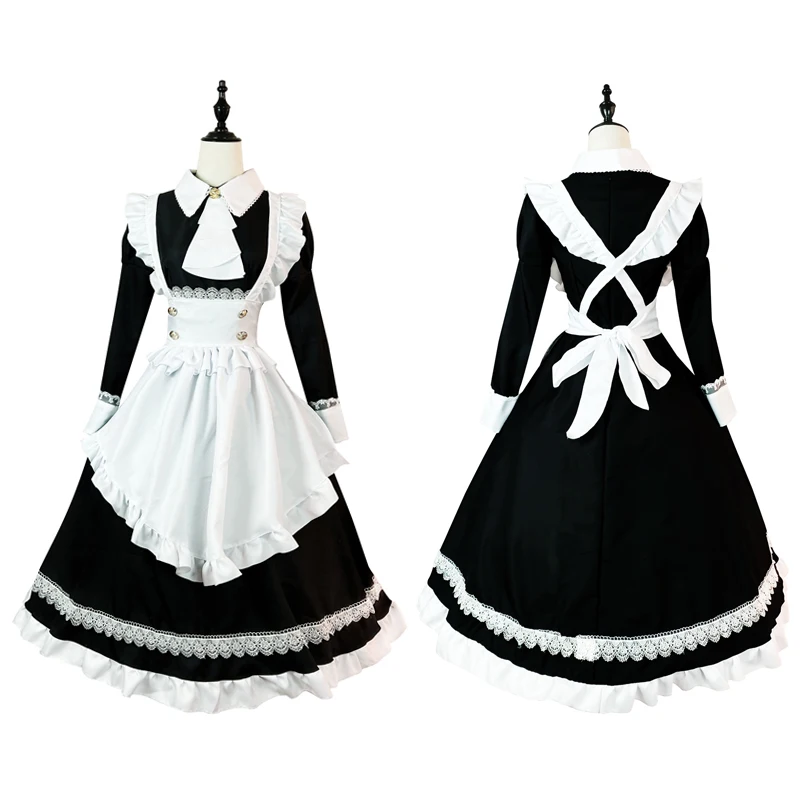 Lolita Maid Outfits Plus Size Long Sleeve Sexy Maid Lingerie Dress Double Ruffle Anime Girl Cosplay Black White Apron Maid Cloth
Lolita Maid Outfits Plus Size Long Sleeve Sexy Maid Lingerie Dress Double Ruffle Anime Girl Cosplay Black White Apron Maid Cloth