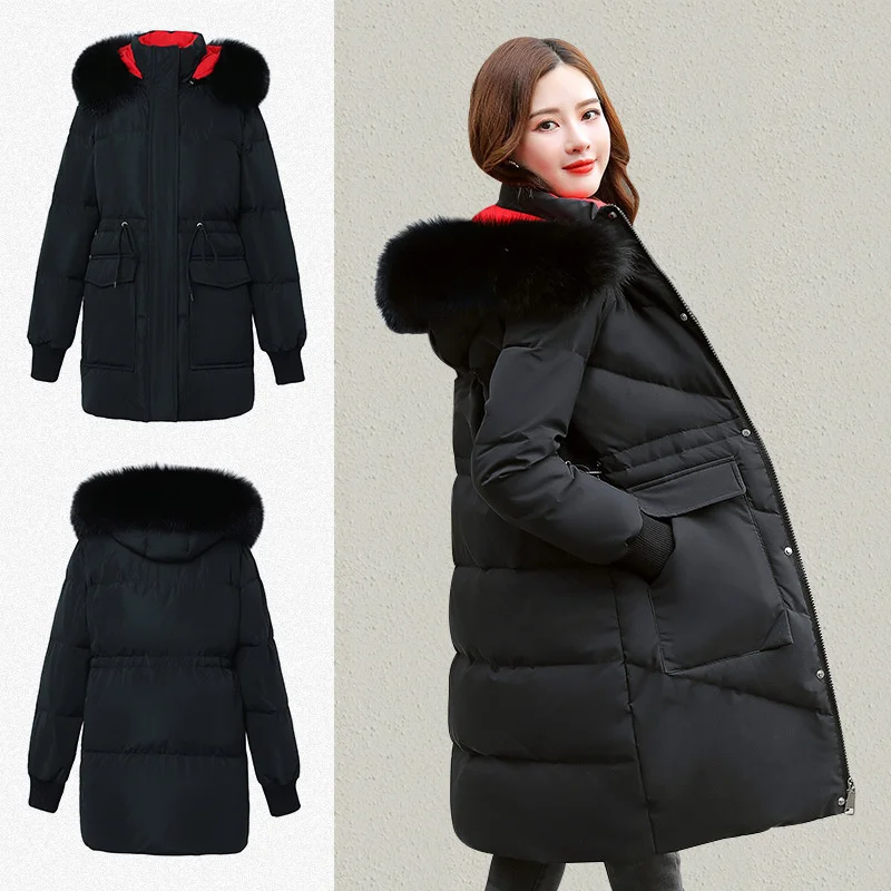 Женский длинный пуховик с капюшоном, приталенная парка на белом утином пуху с воротником из натурального меха, корейская мода, новинка зимы 2022 
Женский длинный пуховик с капюшоном, приталенная парка на белом утином пуху с воротником из натурального меха, корейская мода, новинка зимы 2022
