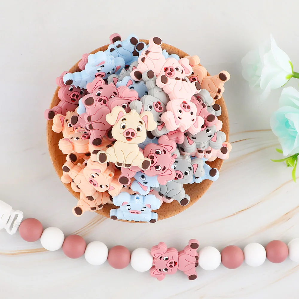 10 Pieces Piggy Silicone Animal Beads Food Grade Rodent Teeth Chew Beads DIY Pacifier Chain Accessories Baby Toys
10 Pieces Piggy Silicone Animal Beads Food Grade Rodent Teeth Chew Beads DIY Pacifier Chain Accessories Baby Toys