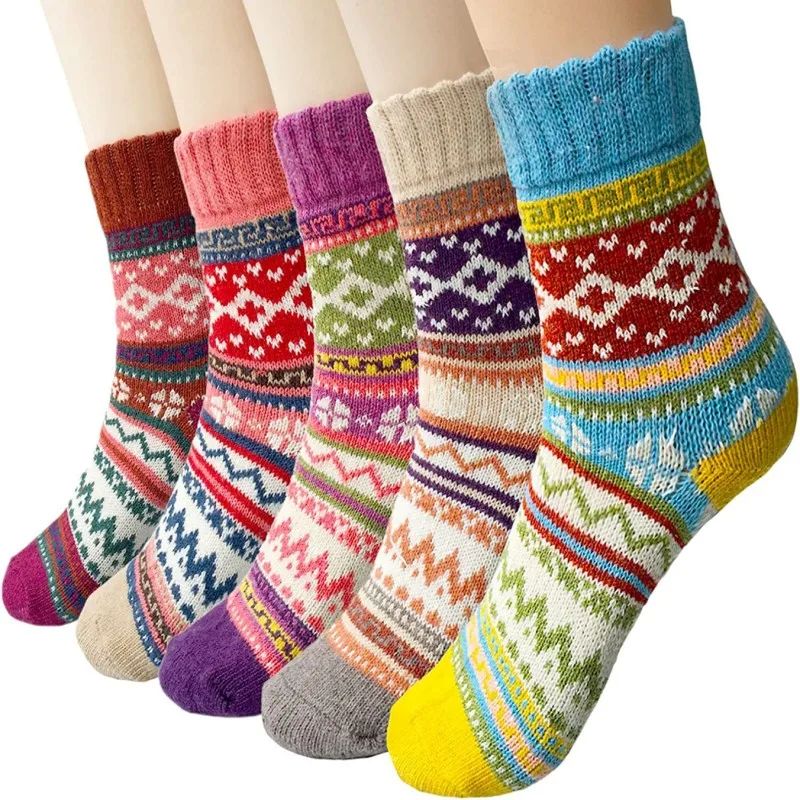 5 Pairs Womens Wool Socks Vintage Soft Cabin Warm Socks Thick Knit Cozy Winter Thermal Socks for Women Gifts Designer Socks
5 Pairs Womens Wool Socks Vintage Soft Cabin Warm Socks Thick Knit Cozy Winter Thermal Socks for Women Gifts Designer Socks