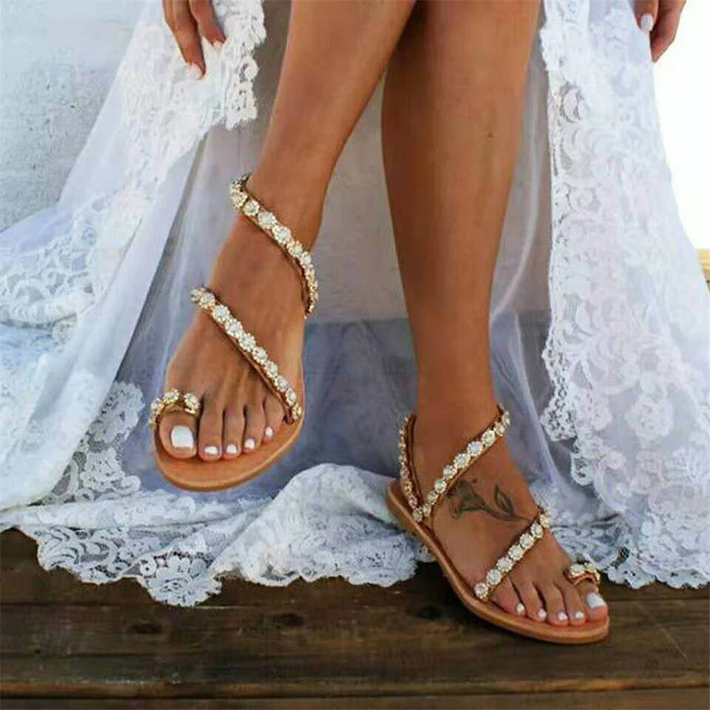 Women Sandals Gladiator Summer Casual Shoes Bohemia Mujer Wedding Shoes Crystal Feminina Ladies Flip Flops Beach Sandals
Women Sandals Gladiator Summer Casual Shoes Bohemia Mujer Wedding Shoes Crystal Feminina Ladies Flip Flops Beach Sandals