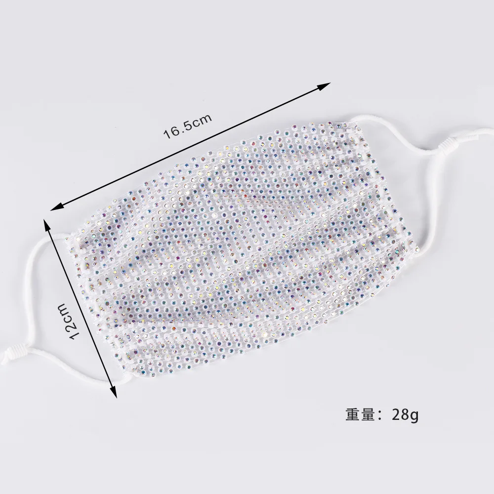 

Блестящая Маска Стразы, украшение для лица, блестящие эластичные Многоразовые моющиеся рождественские маски, бандана для лица, ювелирные и...