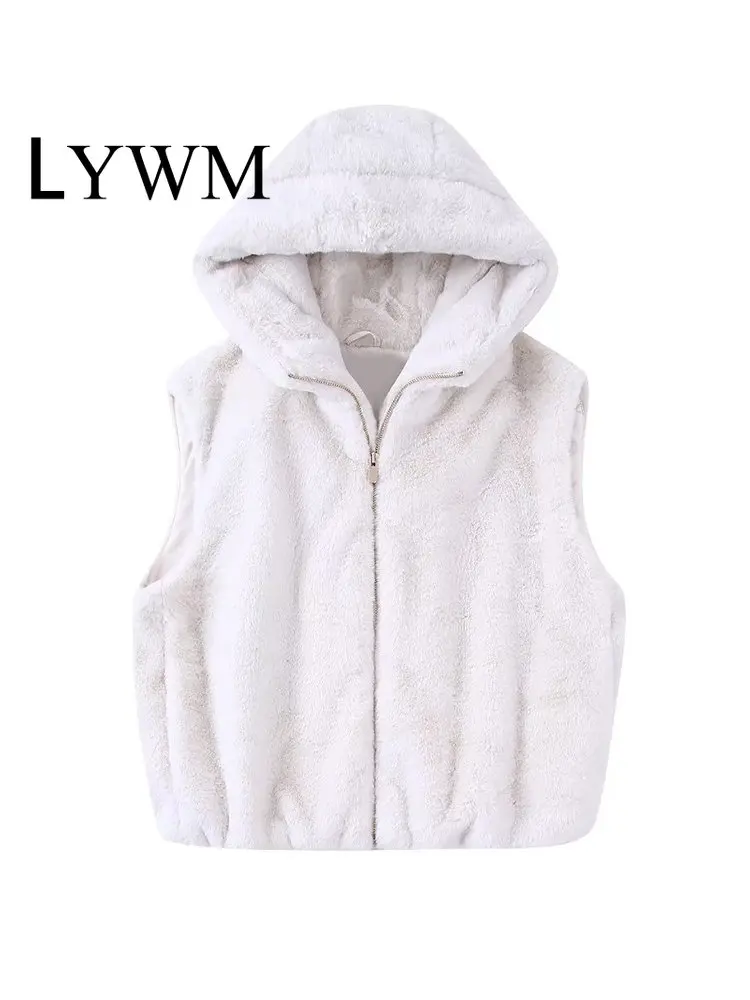 LYWM Женская мода из искусственного меха однотонный жилет на молнии спереди винтажная куртка с капюшоном без рукавов шикарный женский теплый жилет наряды
LYWM Женская мода из искусственного меха однотонный жилет на молнии спереди винтажная куртка с капюшоном без рукавов шикарный женский теплый жилет наряды