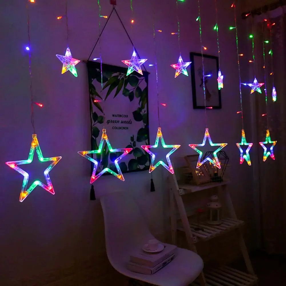 Fashion Curtain Lamp String Star Shape Hot Selling Portable Safety 220V 138LED EU Plug Wedding Party Bedroom Decor
Fashion Curtain Lamp String Star Shape Hot Selling Portable Safety 220V 138LED EU Plug Wedding Party Bedroom Decor