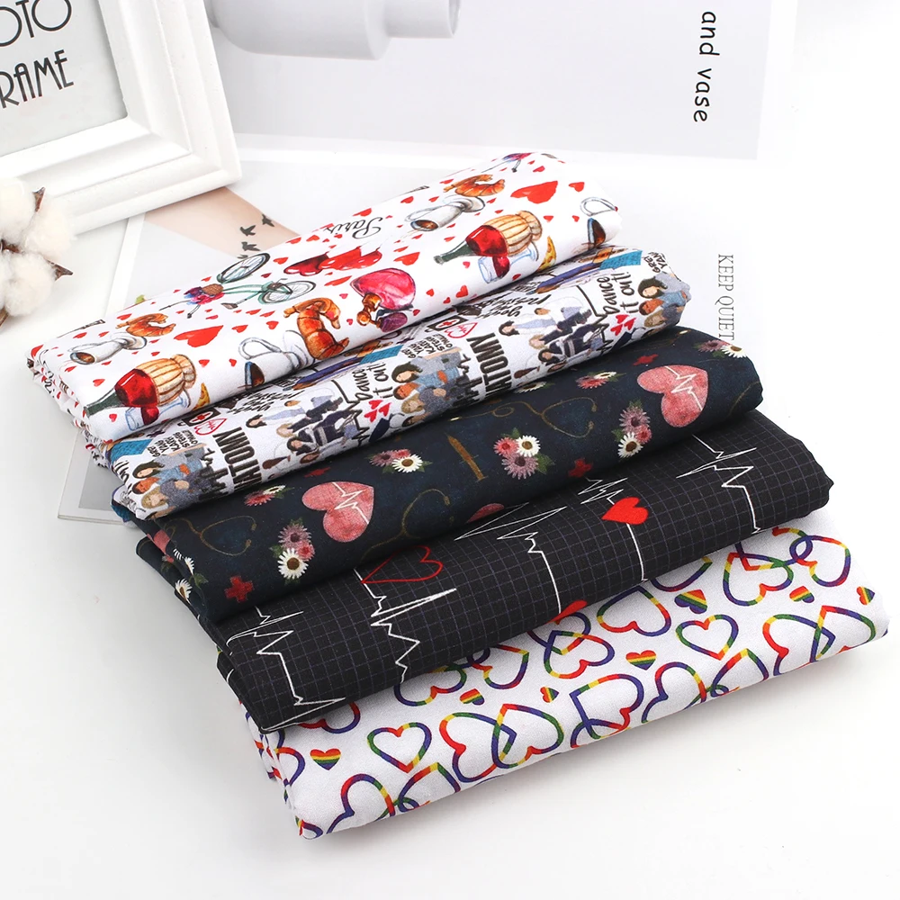 Pure Cotton Fabric Health Pretection Heart Cartoon Fabric For Dress Sewing Clothes Bag Handmade DIY Masks Home Textile 45*140cm
Pure Cotton Fabric Health Pretection Heart Cartoon Fabric For Dress Sewing Clothes Bag Handmade DIY Masks Home Textile 45*140cm