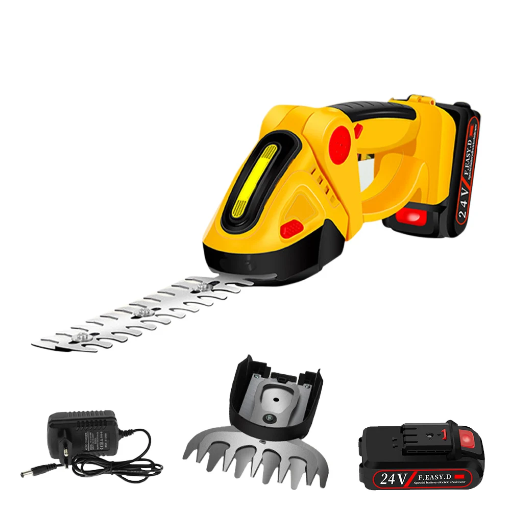 2 in 1 Cordless Electric Hedge Trimmer 24V 15000RPM Grass Trimmer Lawn Mower Rechargeable Garden Pruning Shears Garden Tools
2 in 1 Cordless Electric Hedge Trimmer 24V 15000RPM Grass Trimmer Lawn Mower Rechargeable Garden Pruning Shears Garden Tools