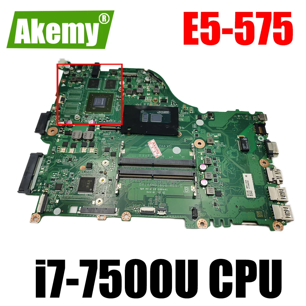 For ACER Aspire E5-575 i7-7500U Notebook Mainboard DAZAAMB8D0 X16 SR2ZV N16S-GT1-KB-A2 DDR4 Laptop Motherboard
For ACER Aspire E5-575 i7-7500U Notebook Mainboard DAZAAMB8D0 X16 SR2ZV N16S-GT1-KB-A2 DDR4 Laptop Motherboard