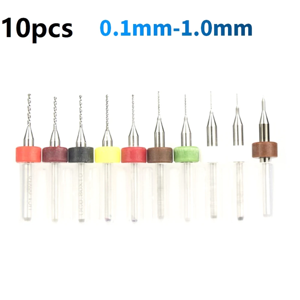 10 PCS Mini PCB Drill Bit 10pcs 0.1-1.0mm Carbide Gun Drill Bit Shank For PCB Printed Circuit Board Hole Drilling Cutter
10 PCS Mini PCB Drill Bit 10pcs 0.1-1.0mm Carbide Gun Drill Bit Shank For PCB Printed Circuit Board Hole Drilling Cutter