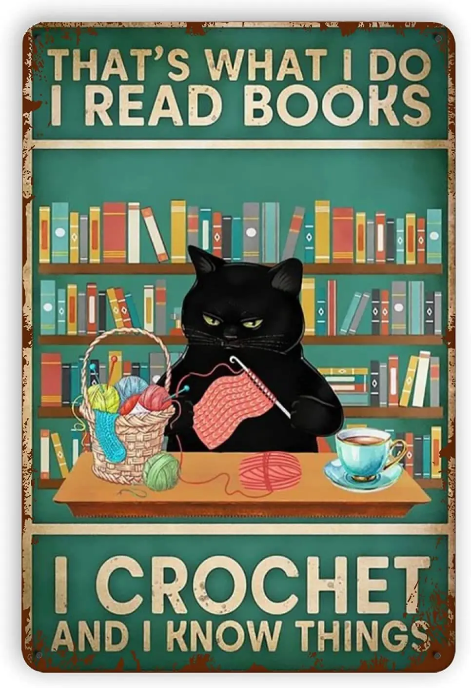 Кот, что я делаю, я читаю книги, винтажные металлические жестяные знаки, Настенный декор, забавное украшение для дома, искусство стен
Кот, что я делаю, я читаю книги, винтажные металлические жестяные знаки, Настенный декор, забавное украшение для дома, искусство стен