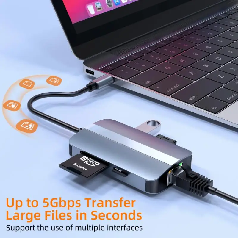With Sd Tf Ports Card Reader Multiport Splitter Adapter 5-in-1 5 Ports Dock Station High Speed Usb 3.0 Hub For Laptop Compute Pc
With Sd Tf Ports Card Reader Multiport Splitter Adapter 5-in-1 5 Ports Dock Station High Speed Usb 3.0 Hub For Laptop Compute Pc