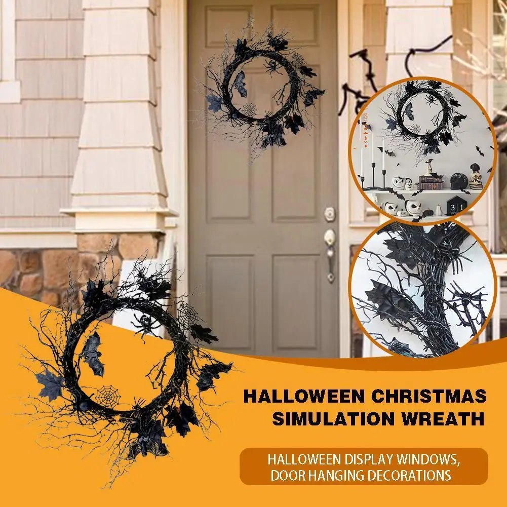 Halloween Feather Wreath Simulation Black Feather Wreath Home Door Party Halloween Decor Wall Hanging Wall Decor Christmas R1V0
Halloween Feather Wreath Simulation Black Feather Wreath Home Door Party Halloween Decor Wall Hanging Wall Decor Christmas R1V0