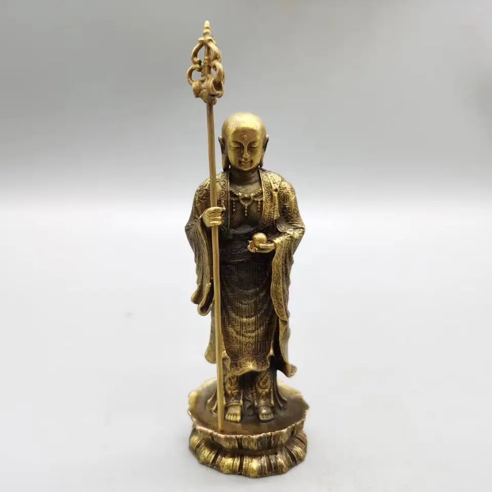 Pure copper Earth Store Bodhisattva Buddha statue ornaments Jiuhua Mountain Earth Store craft ornaments
Pure copper Earth Store Bodhisattva Buddha statue ornaments Jiuhua Mountain Earth Store craft ornaments