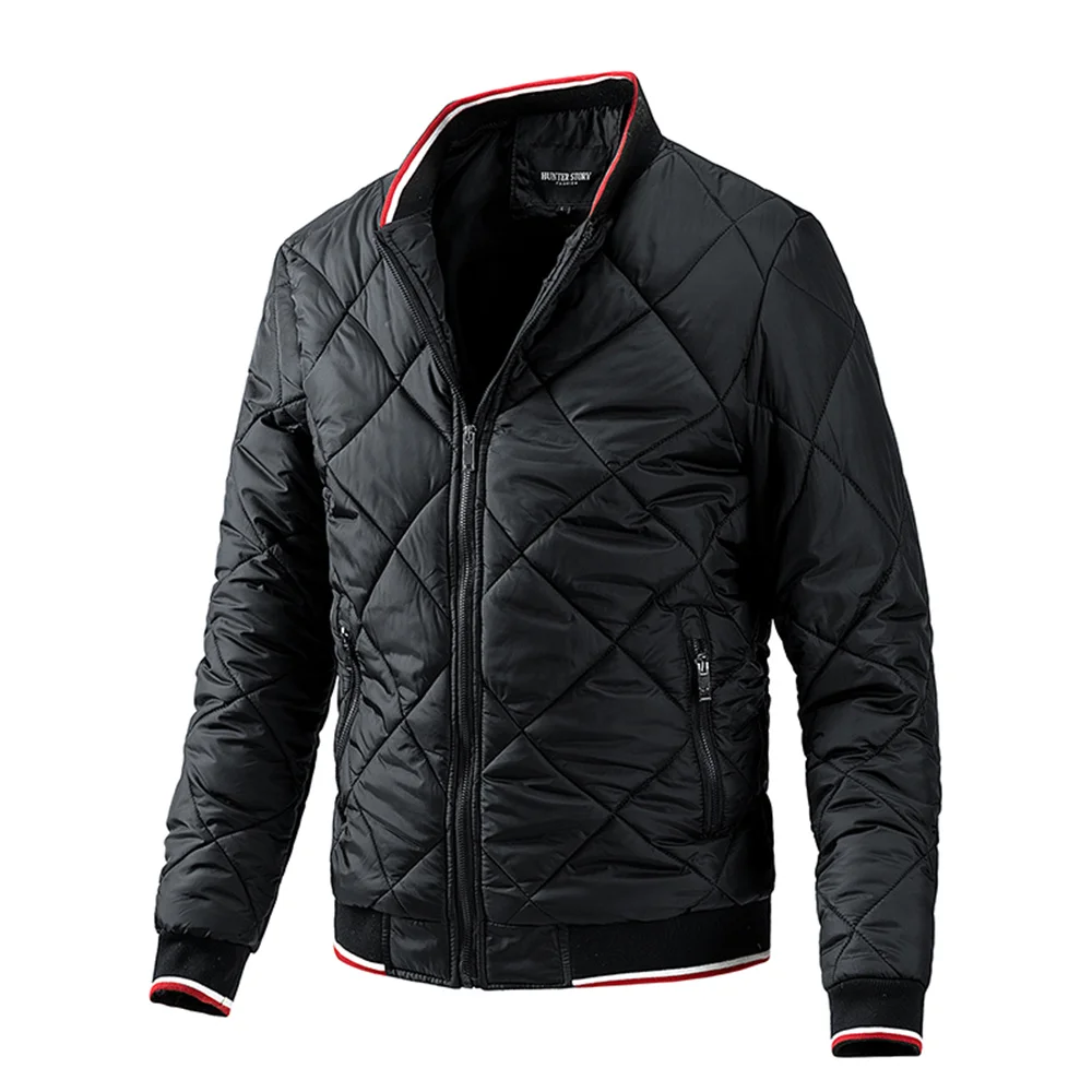 Men's Parkas Solid Color Stand Collar Diamond Lattice Zipper Male Jackets Autumn Winter Warm Coats Men Fashion Clothing
Men's Parkas Solid Color Stand Collar Diamond Lattice Zipper Male Jackets Autumn Winter Warm Coats Men Fashion Clothing