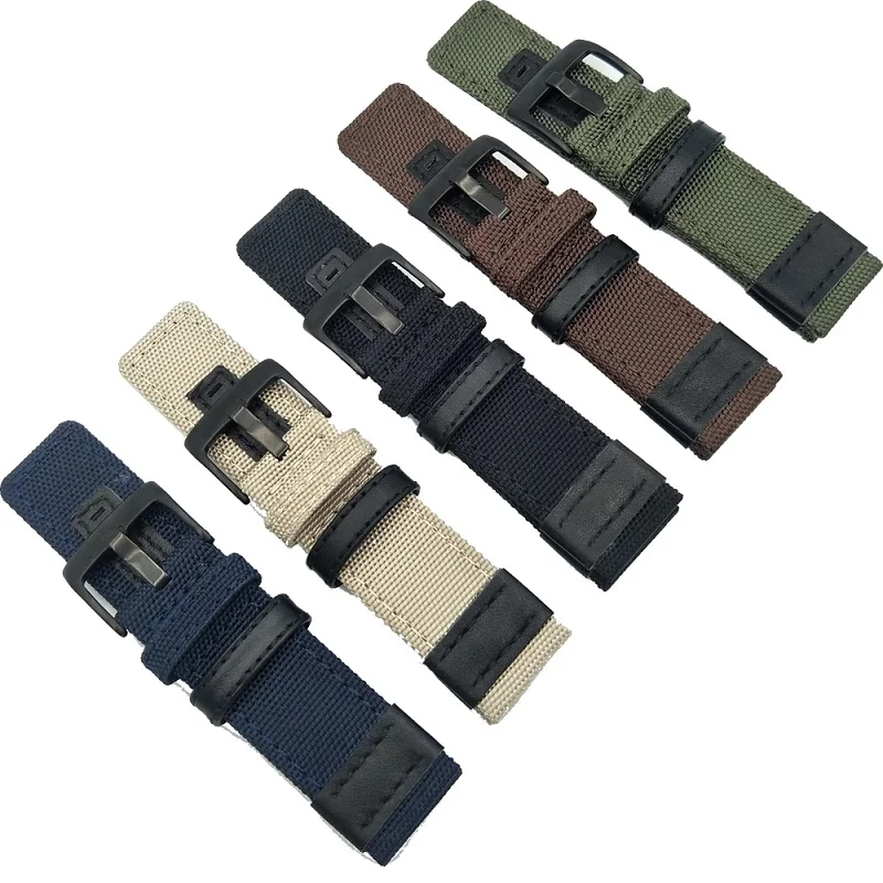 

20mm22mm Nylon Leather Strap For Samsung Galaxy Watch 3/46mm/42mm/active 2/ Gear s3 Frontier/S2/Sport Bracelet Huawei GT 3 Strap