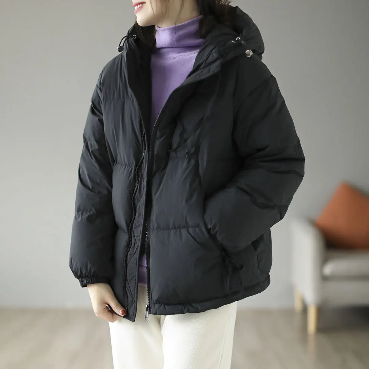 Women Winter White Duck Down Jacket 2023 Winter New Down Coat Women Warm Thick Loose Hooded Zipper Jacket Women Outwear M66
Women Winter White Duck Down Jacket 2023 Winter New Down Coat Women Warm Thick Loose Hooded Zipper Jacket Women Outwear M66