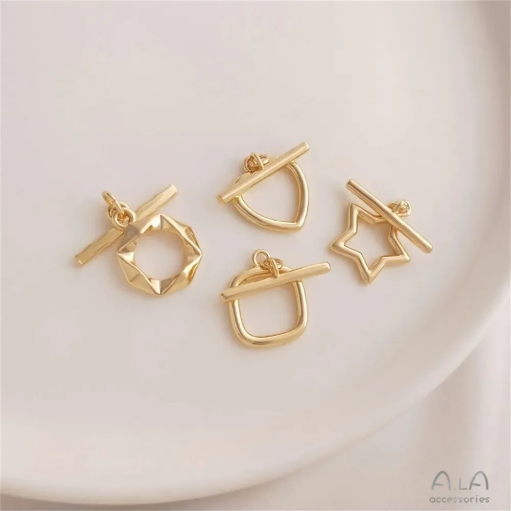 Diy аксессуары 14K позолоченная пряжка четырехлистный клевер Слива OT Пряжка для